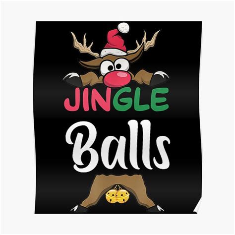 Jingle Balls Tinsel Tits Couples Christmas Matching Couple Poster For