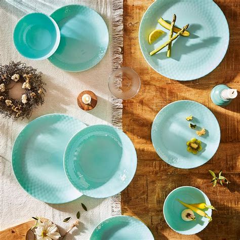 Assiette Plate Pampille Turquoise En Opale L Incroyable