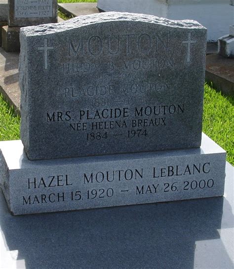 Hazel Mouton Leblanc Find A Grave Reminne