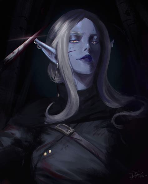 Artstation Dark Elf Portrait