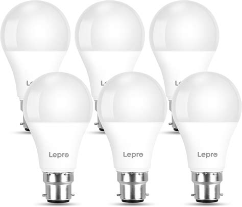 Lepro Bayonet Light Bulb Cool White 6500K 60W Equivalent 8 5W 806LM