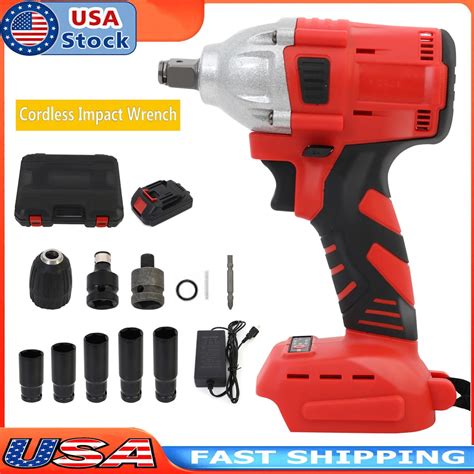 Baokaler Cordless Impact Wrench 1 2 Inch Impact Gun High Efficiency