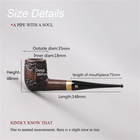 Handmade Ebony Wood Carved Tobacco Pipe MUXIANG Pipe Shop