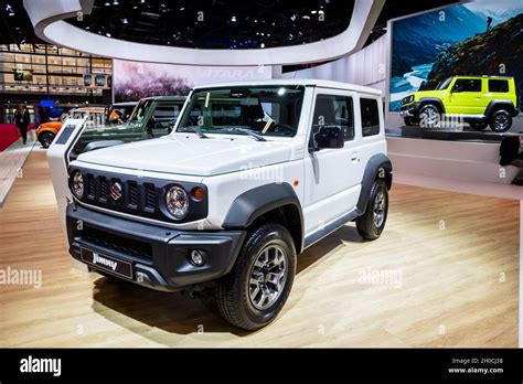 Suzuki Jimny four-wheel drive off-road mini SUV car showcased at the ...