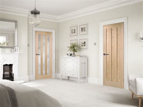 Oak Utah With Clear Glass Fully Finished Door Doorphoria