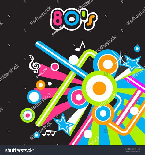 80s Logo Party Poster Stock Vector Royalty Free 281661686 Shutterstock