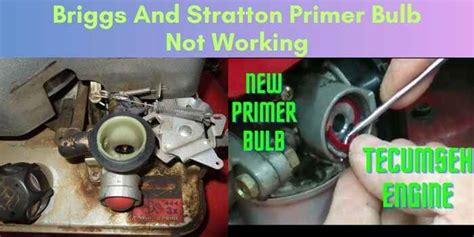 Briggs And Stratton Primer Bulb Not Working Tips And Fixes