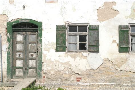 Old Ruined Door Run Down Upper Mill Building Exterior Abandoned