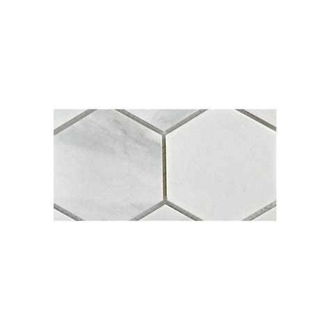 Échantillon Céramique Mosaïque Carrelage Zyrus Carrara Hexagone