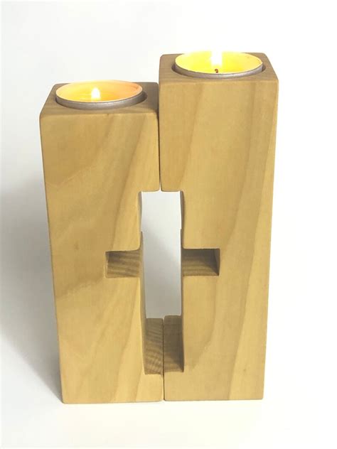 Rustic Cross Candle Holders Advent Candle Holders Unity Etsy