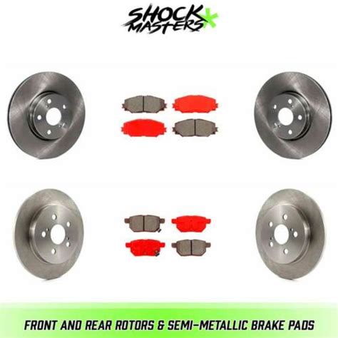 Front Rear Rotors Semi Metallic Brake Pads For Toyota