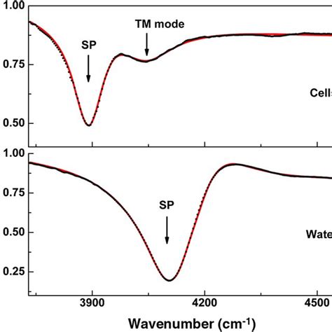 Measured Infrared Reflectivity Spectra Black Dots And Fitting Using