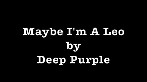 Maybe Im A Leo Deep Purple Guitar Cover Youtube