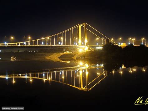 Tuti bridge at night Khartoum كبرى توتي ليلا الخرطوم السودان By Na