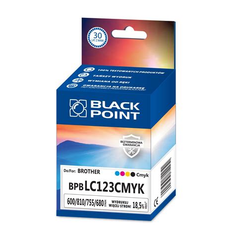 Tusz Zamiennik BLACK POINT BPBLC123CMYK LC 123 Cyan Magenta