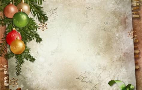 Wallpaper decoration, holiday, balls, tree, Christmas, postcard, Merry ...