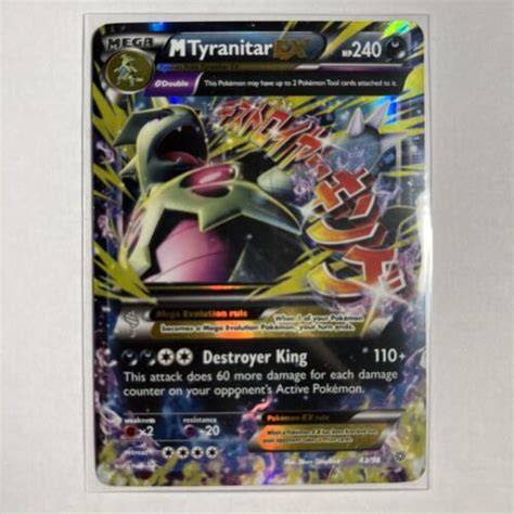 Mega M Tyranitar Ex Ultra Rare Xy Ancient Origins Pokemon Tcg