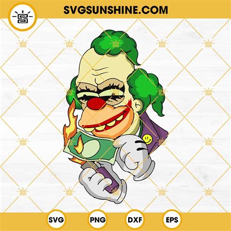 Krusty The Clown Joker SVG Krusty The Simpsons SVG Joker SVG