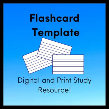 Flashcard Template by The Traveling Ms Smith | TPT