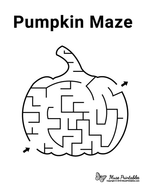 Free Printable Pumpkin Maze