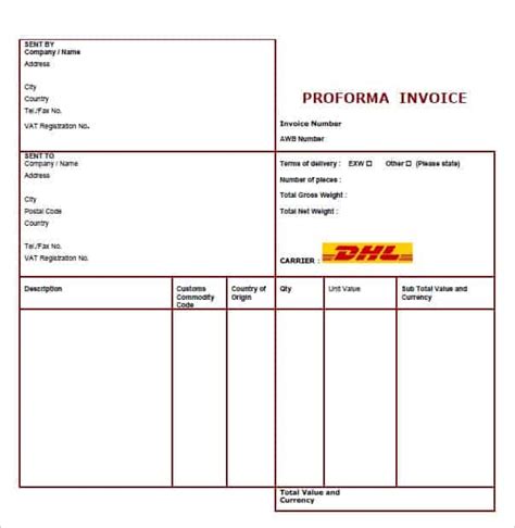 10 Proforma Invoice Templates Word Excel Pdf Formats