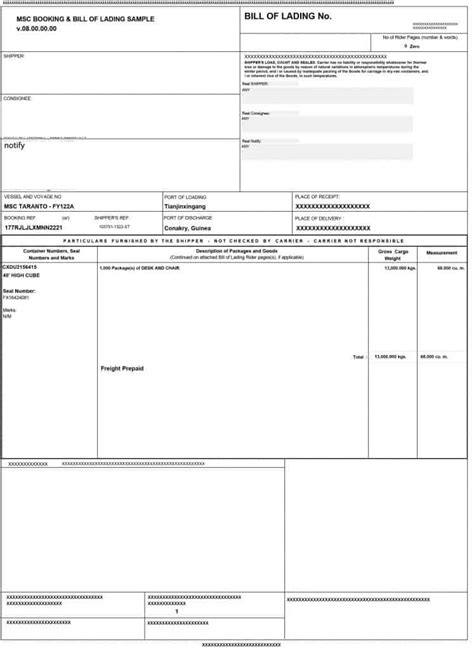 Bill Of Lading