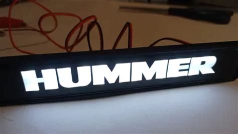 Emblema Iluminado De Led Hummer Para Parrilla