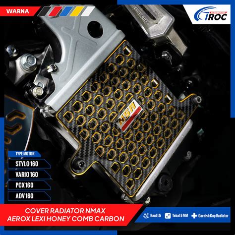 Jual Cover Radiator Vario Pcx Honey Comb Series Tutup