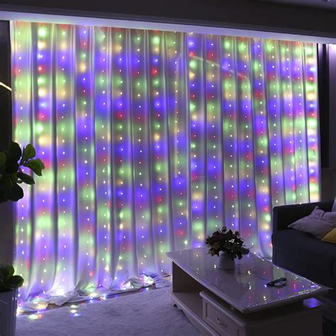 Amazon HXWEIYE 300LED Fairy Multicolor Curtain Lights For Bedroom