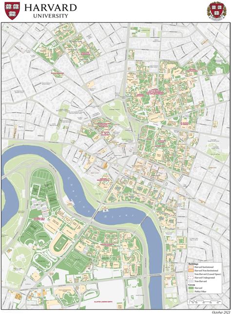 Harvard University Campus Map Cambridge Massachusetts