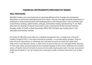 Financial Instruments Provide By Bank Pdf