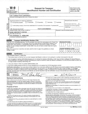 Fillable Online Controller Vpfa Fsu Request Tin Form Fax Email Print