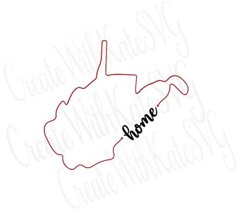 West Virginia State Outline SVG, West Virginia Home Outline, WV Outline ...