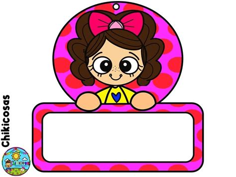 pin de silvia cruz en education etiquetas de ninos gafetes