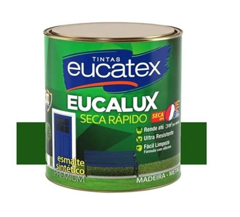 Esmalte Sintético Eucatex 225ml Seca Rápido Verde Folha Brilhante