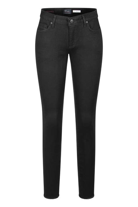 Pocket Slim Verk Rzt Mid Waist Schwarz Jane By Raffaello Rossi