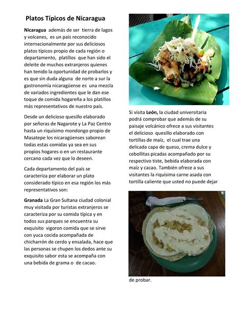 Descubre la deliciosa comida típica de Nicaragua Sabores únicos y