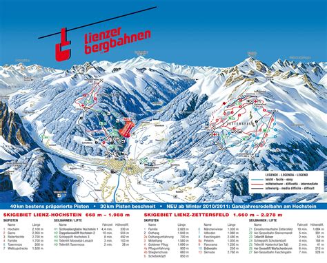 Mapa sjezdovek Lienz SNOW cz lyžování