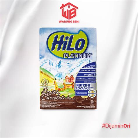 Jual HiLo Platinum Susu Tinggi Kalsium Swiss Chocolate Flavour 12