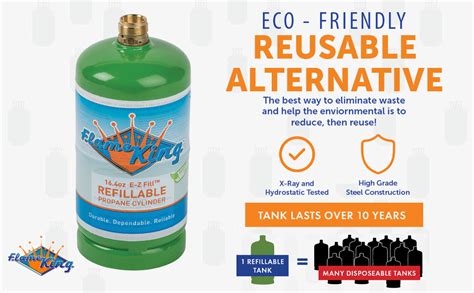 Buy Flame King Eco Friendly Sustainable 1lb Refillable Propane Tank LP