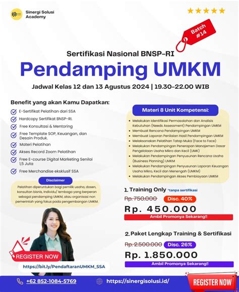 Pendamping Umkm Bnsp Sinergi Solusi Academy