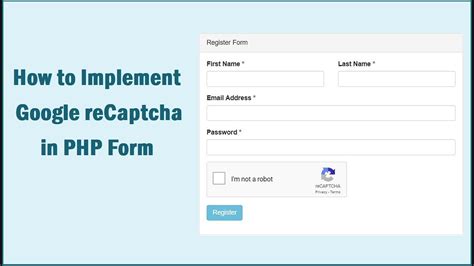 How To Implement Google ReCaptcha In PHP Form YouTube