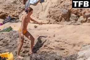 Emma Watson Sexy Seen Seen Flaunting Her Nude Tits Wearing A Yellow Bikini In Ibiza AZNude