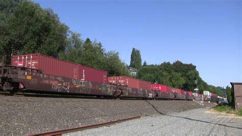 BNSF 4603 With CN 2439 Lead A Stack Train Old Town Tacoma WA W Canon