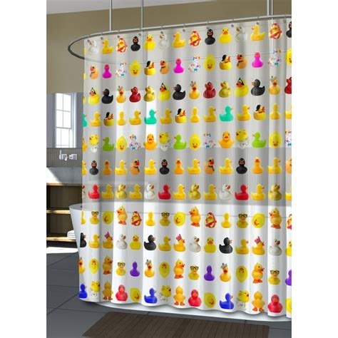 Splash Home Duckies Peva Shower Curtain 70 X 72 Inch Multi Colors