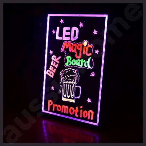 New 70x50cm Led Writing Board Neon Sign Tripod Signage Fluorescent