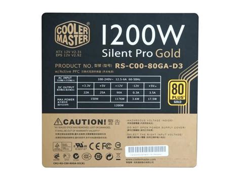 Cooler Master Silent Pro Gold Series Rsc Gad Us W Power