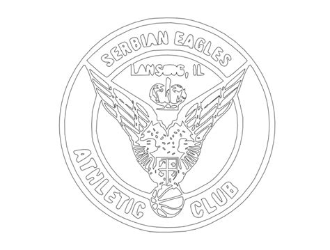 Serbian Eagles Athletic Club Emblem Drawing Free DXF File for Free ...