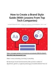 How To Create A Brand Style Guide With Lessons From Top Tech Companies