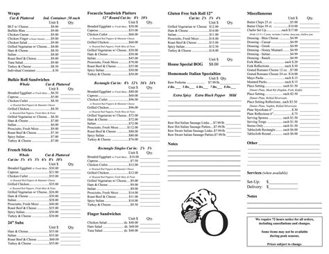 Catering Menu – OLIVA'S MARKET, CATERING & GOURMET GIFTS